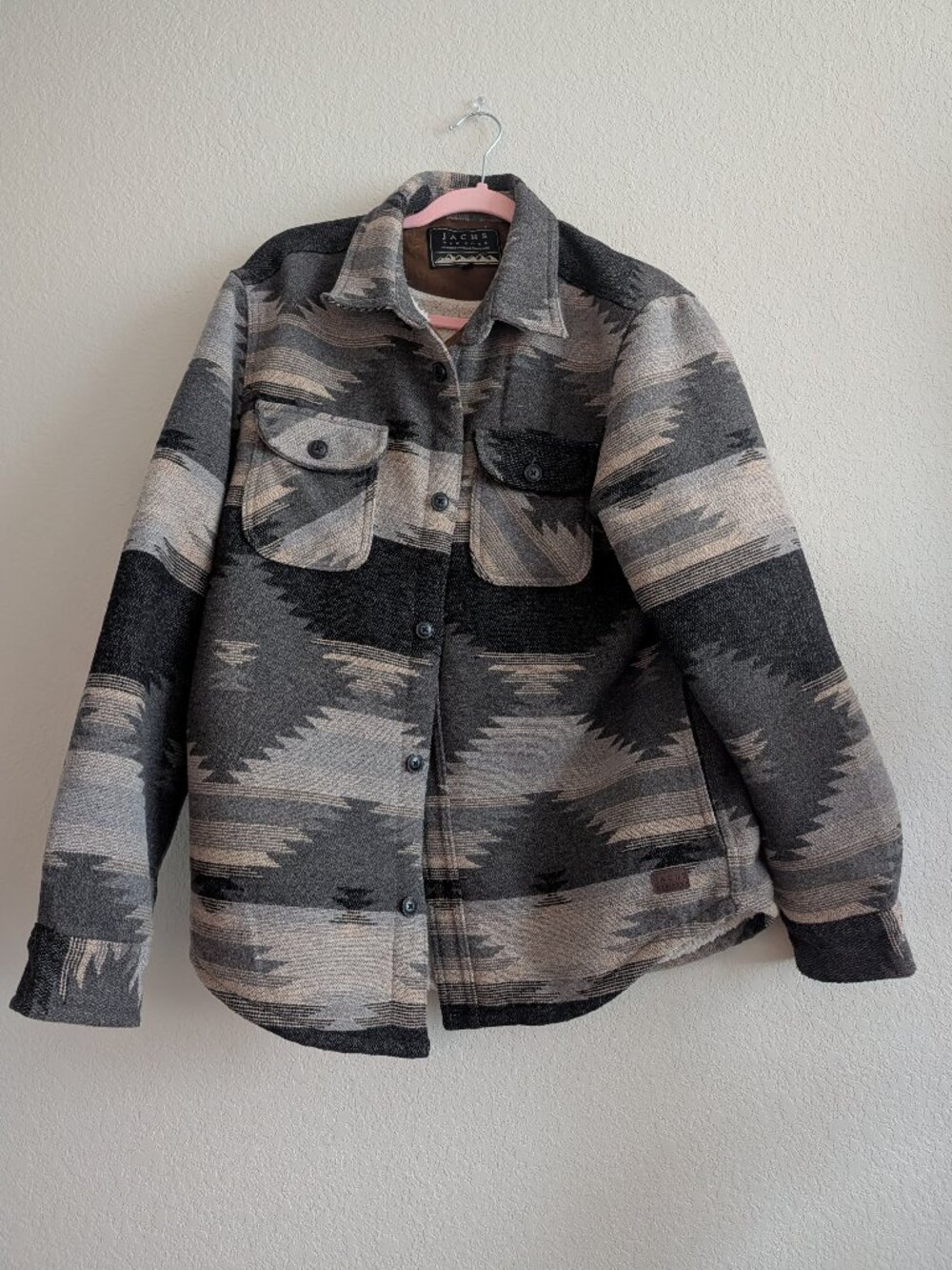 jachs New York Sherpa Lined Wool Blend Shirt Jacket